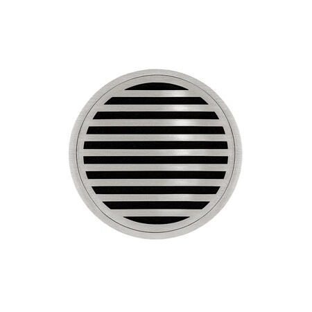 Infinity Drain 5"rnd RND5 HiFlo CmpltKit W/LinesPlate-SSt W/DrainBody 3"NoHub OUTLT RND_5_3I_SS